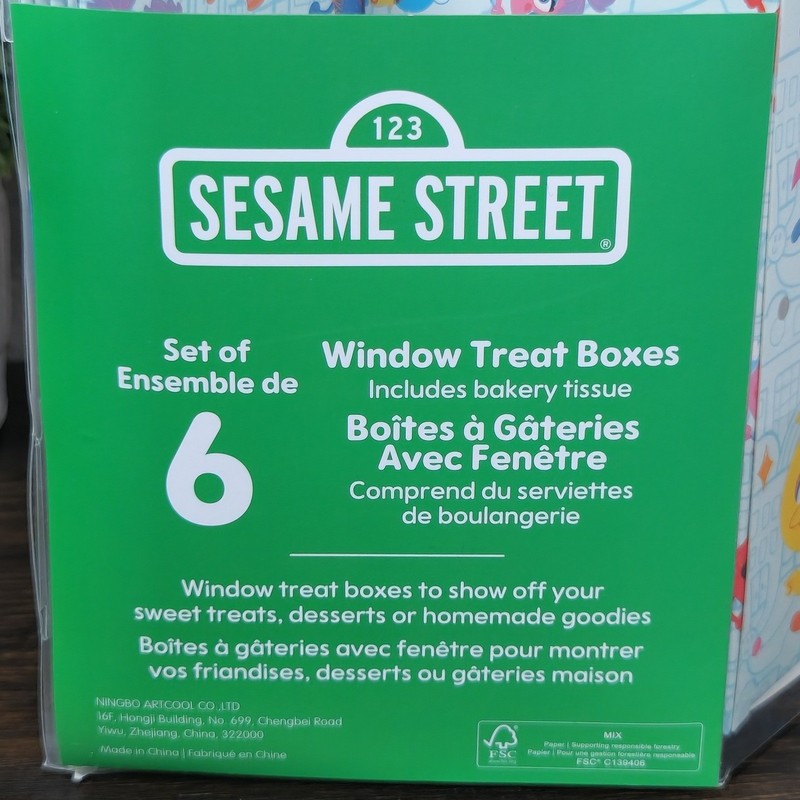Sesame Street Window Treat Boxes Set 6 Elmo & Friends Birthday Party gallery