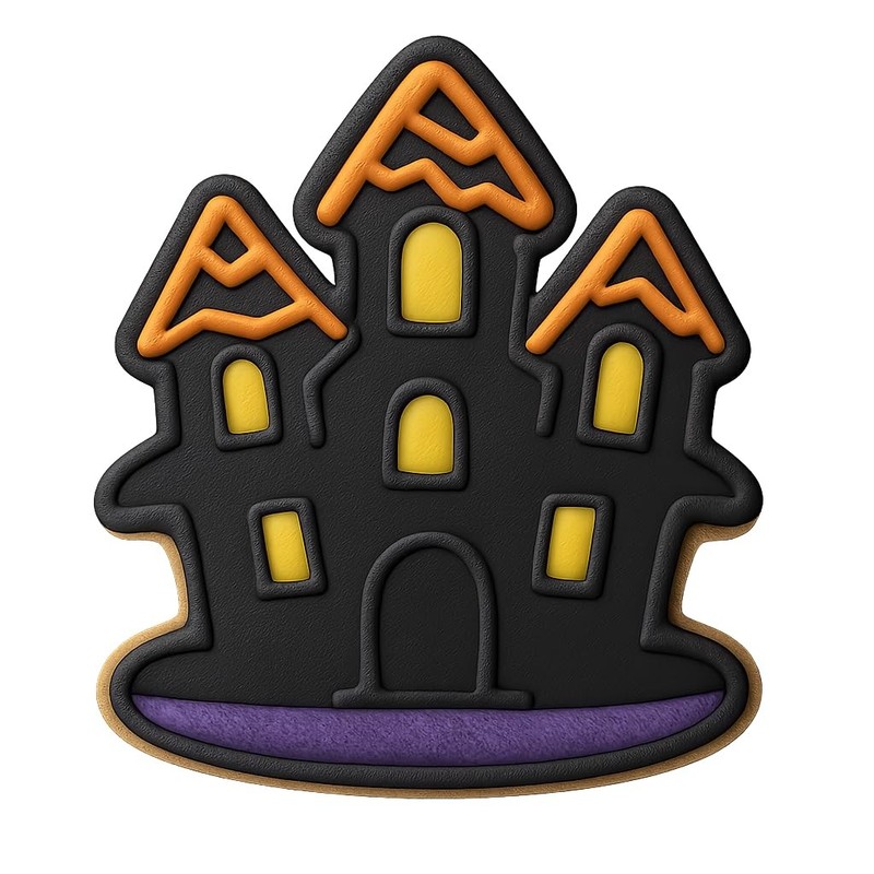 Haunted House Spook Cookie Cutter & Stamp, Fondant & Clay - 4x3.2 gallery