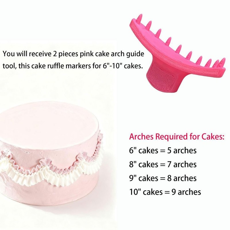 2pc Cake Arch Guide Tool Guide Tool Pleat Guide Template Tool Cake Pleat AE gallery