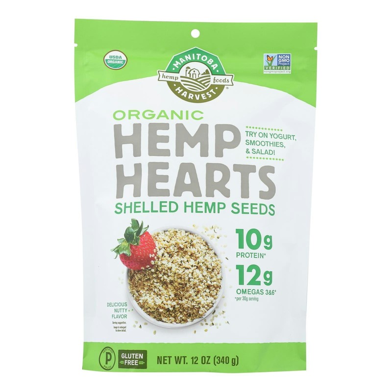 Manitoba Harvest Organic Hemp Hearts Shelled Hemp Seed 12 oz (Pack of 6)
