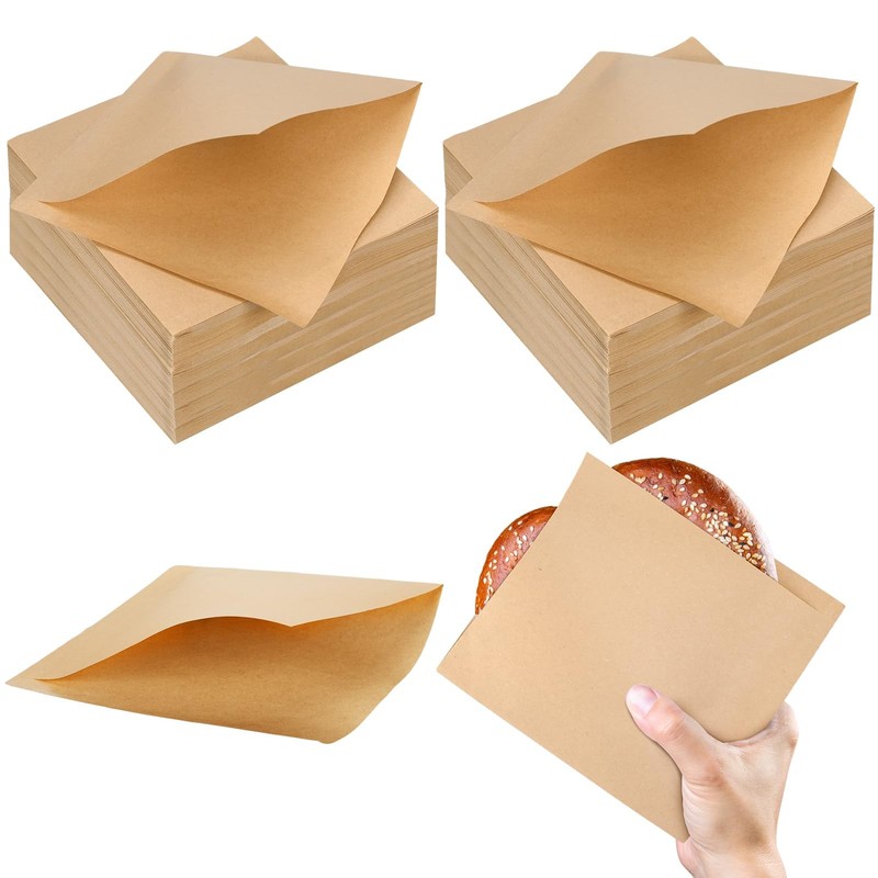 1000 Pcs Soft Pretzel Bags 6.69 x 7.09 Inch Pretzels Individual Bags Grease R…