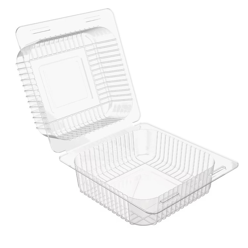 Clear Plastic Hinged Containers 50 Count for Desserts Snacks Cakes Salads gallery