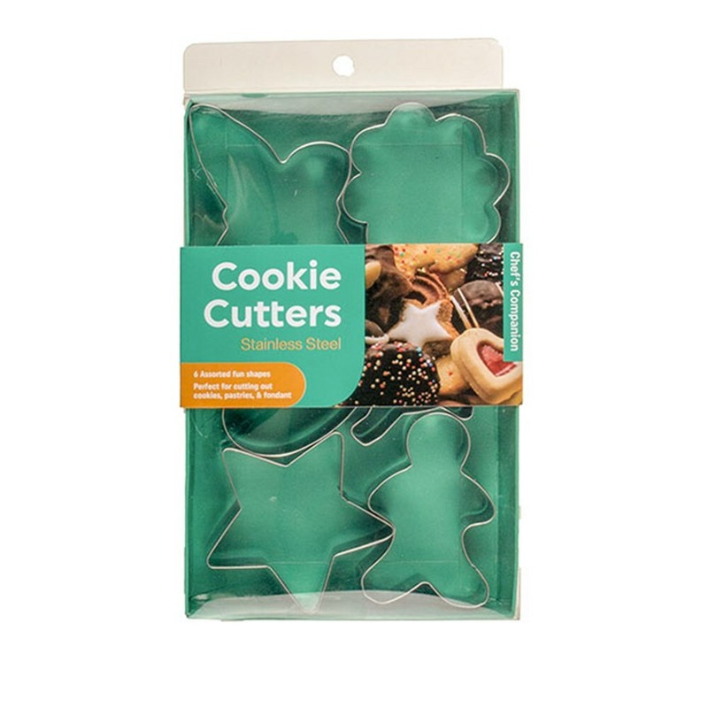 6 Pack Cookie Cutter Stainless Steel Gingerbread Star Heart Butterfly Christmas gallery
