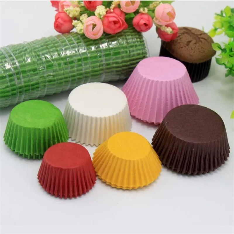 100Pcs Candy Color Cupcake Paper Liners Muffin Cases Baking Cups for Cupcakes gallery