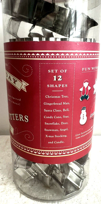 Williams Sonoma Holiday Cookie Cutter Set of 12 Gingerbread Man Tree Santa Angel gallery