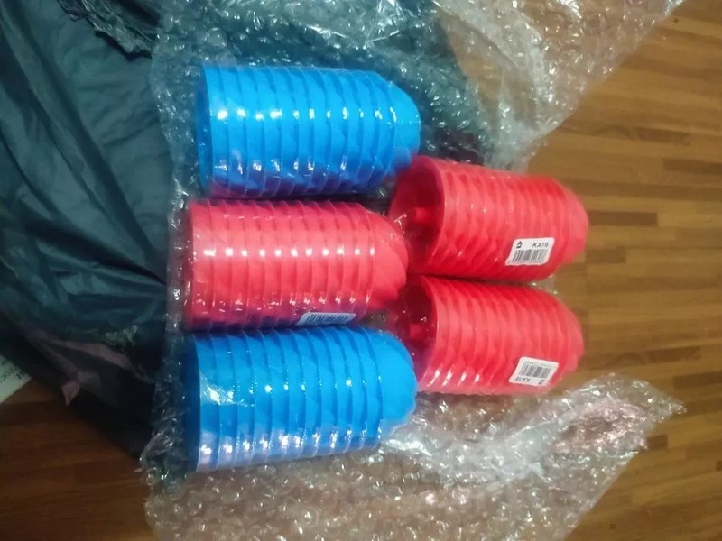 Plastic Puto Mold with Swirl Design – Steamed Cup Mould (Red/Blue) gallery