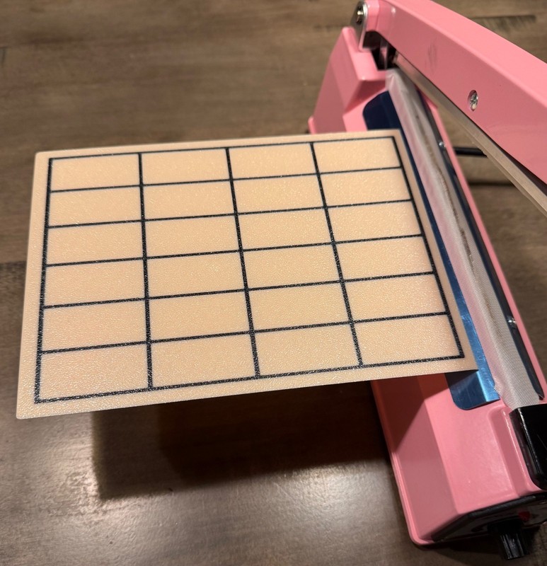 Heat Sealing Table with Grid lines for Repeatable Perfection – Impulse Sealer
