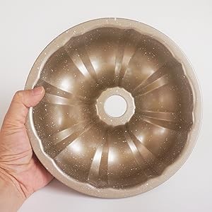7 Inch Cake Pan, Carbon Steel Fluted Tube Pan, Nonstick Gugelhupf Cake Mold, gallery