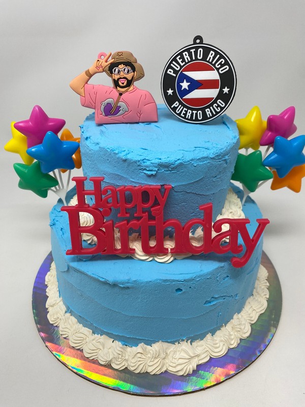 Bad Bunny Puerto Rico Cake Topper ~ BRAND NEW ~ 2+ Inches Tall gallery