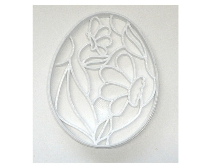 EASTER EGG WITH FLOWERS DECORATIVE FLORAL SPRING COOKIE COOKIE CUTTER USA PR3492