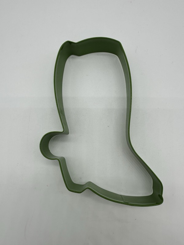 Cowboy Boot With Spurs Cookie Cutter Ranch Western Green Metal