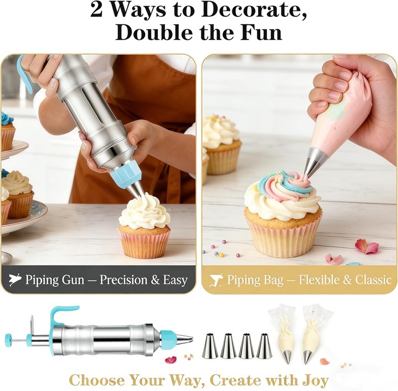 209 PCS Cake Decorating Kit with Dessert Decorating Syringe Set,Baking Supplies- gallery