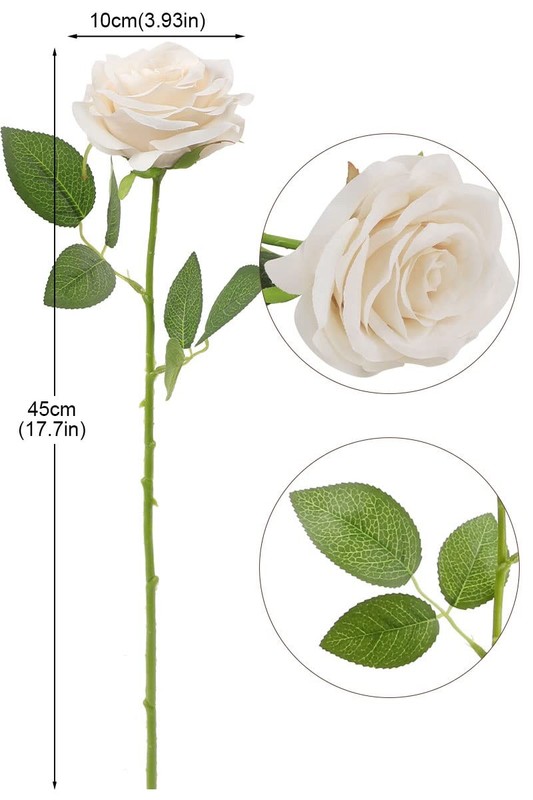 Lvefit Artificial Rose Flower Nude Flowers Nude Roses Silk Flowers 12 Pcs Long gallery