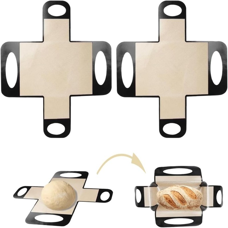 Silicone Bread Sling Mat – Reusable Sourdough Bread Making Loaf Pan Lifter Liner