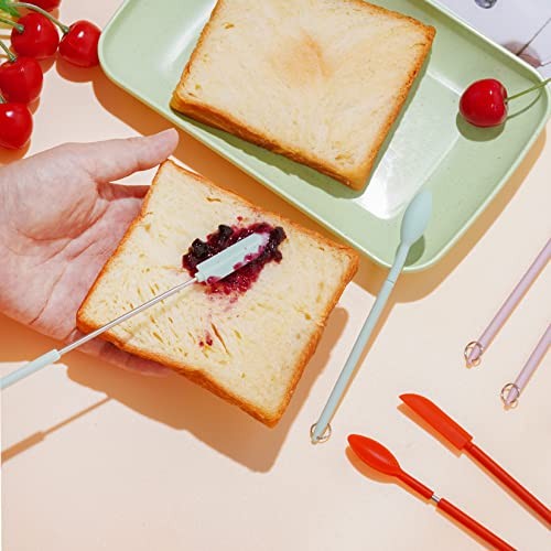 8Pcs Mini Silicone Telescopic Spatula and Scooping Spoon Set Tiny Jar Spatula gallery