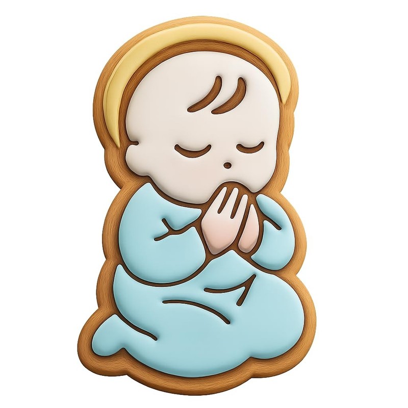 Praying Jesus Cookie Cutter & Stamp - 2.5x4 gallery