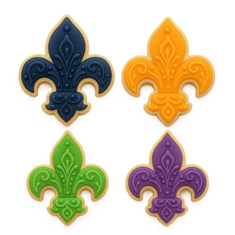 Mini Fleur De Lis 1.75'' Cookie Cutter French Paris Vintage Mardi Gras Birthday gallery