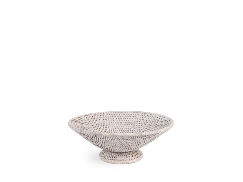 H&H Rattan Stand With White Foot 30×10 Cm
