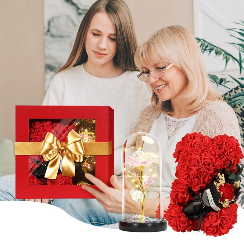 K KYMAKE Rose Bear Gifts for Her - Wife, Mom, Valentines, Mother's Day, Annivers gallery