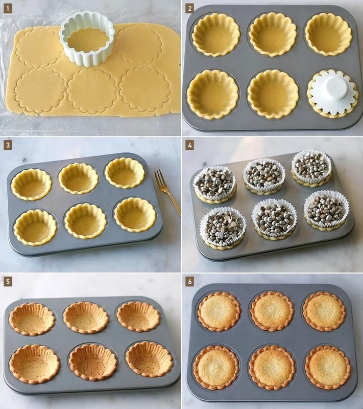 Tart Cutting Mold Set, 4 inch Fluted Round Cookie Cutter Round Double Cut and 2. gallery