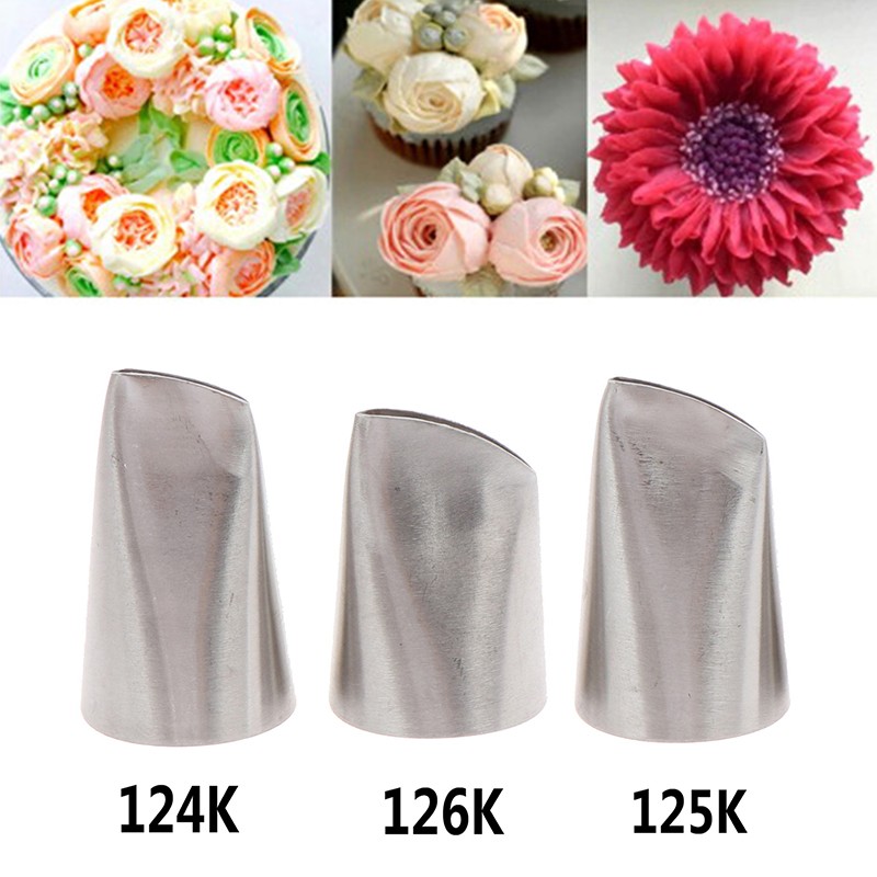 3x Austin Rose Petals Icing Piping Nozzles Cake Decorating Tool Cream Tips~guQH