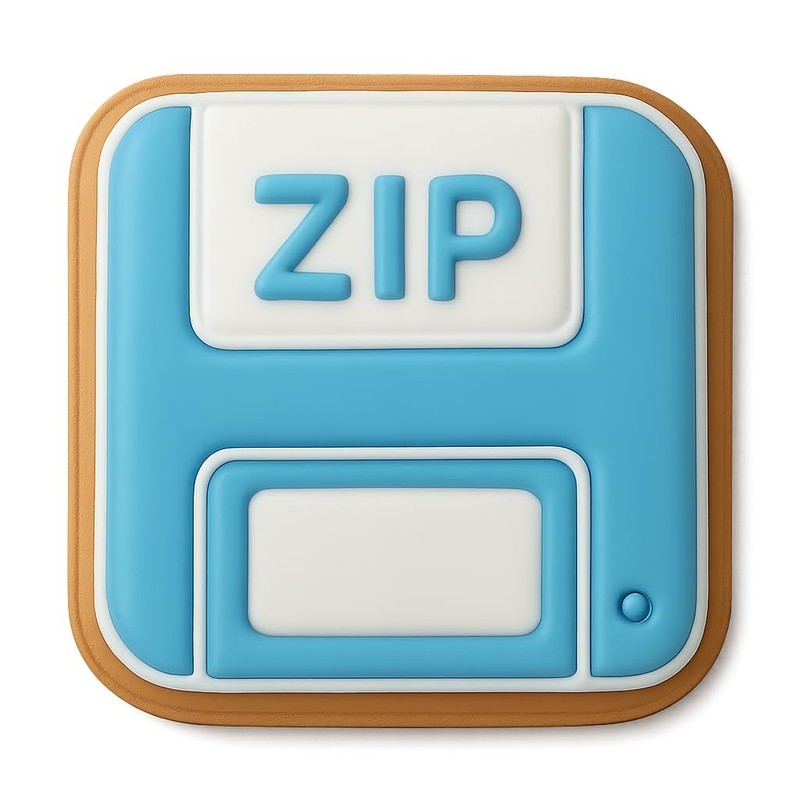 Y2K Nostalgia: Zip Drive Cookie Cutter & Stamp, Fondant & Clay - 4x4 gallery