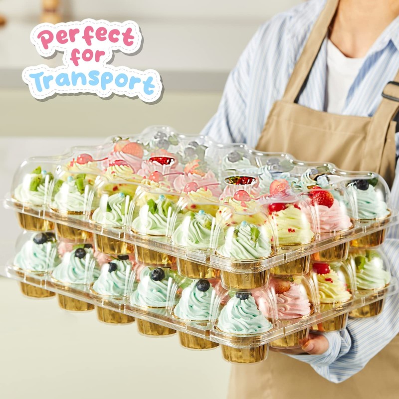 24 Pack X 10 Sets Stackable Cupcake Carrier Holders With 240 Pack Cupcake Line gallery