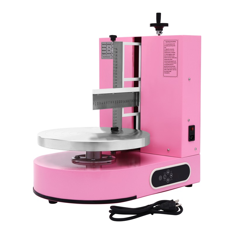 200W Cake Spreading Machine Electric Cake Decorating Machine 30-200RPM Pink gallery