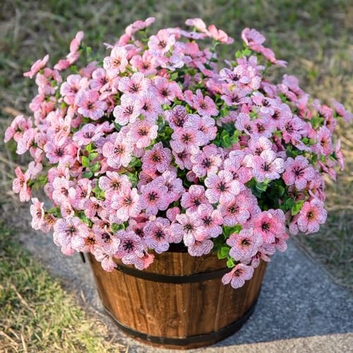 Artificial Flowers for Outdoor Indoor Garden Home Decoration, Faux Flower Pink gallery