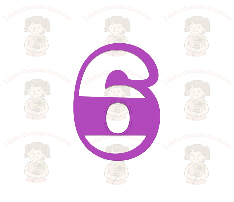 Number 6 Cookie Cutter: 3.5" gallery
