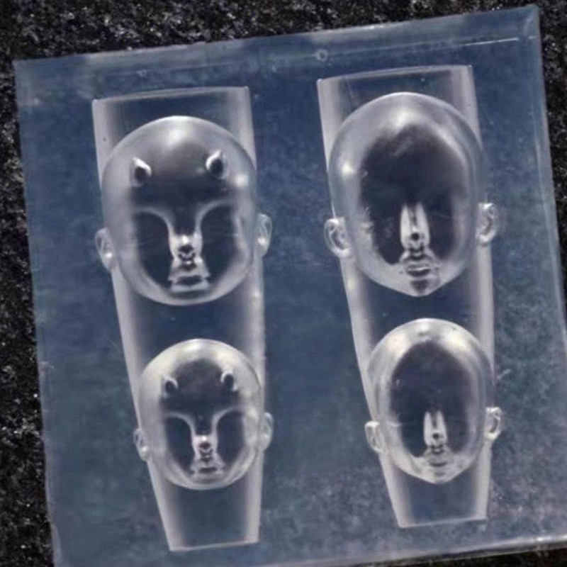 Stylish Silicone Nail Art Mold Doll Face Carving Templates for Nail Enthusiasts