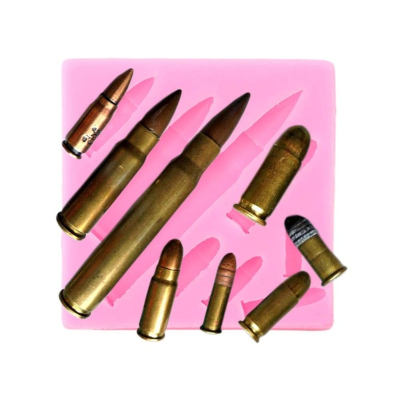 Mini Sizes Bullet Silicone Mold Cupcake Topper Fondant Cake Decor Tools Candy…
