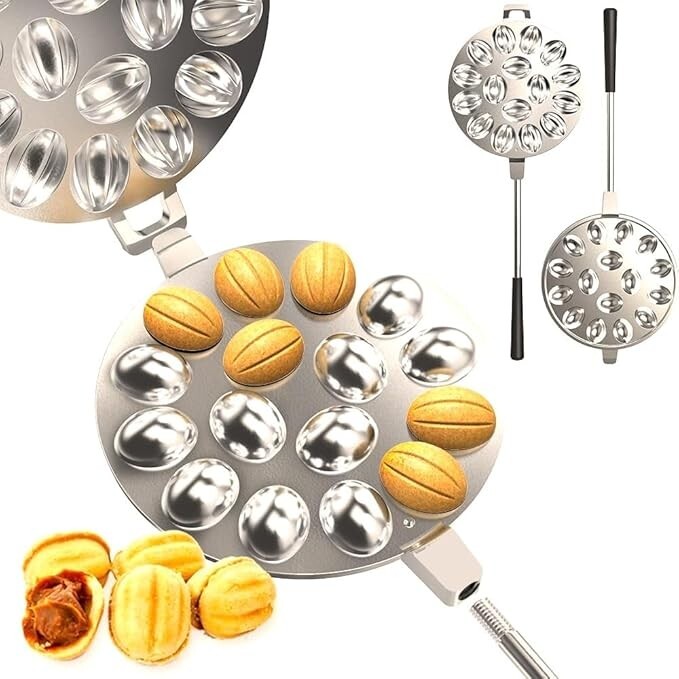NEW! ~ MY HOME HELPER ~ RUSSIAN ORESHKI NUT ORESHNITSA 16 COOKIE PRESS MOLD