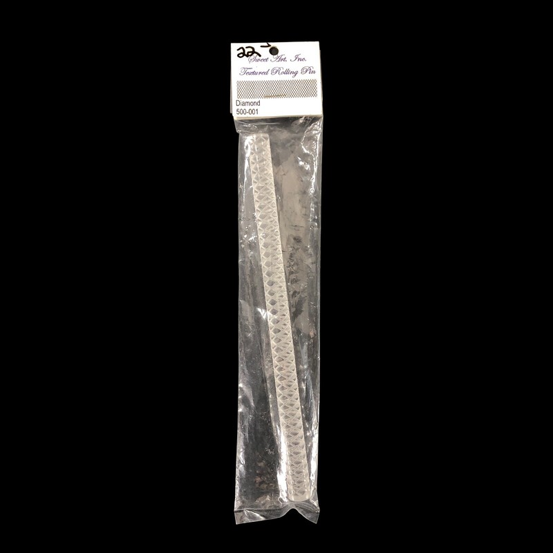 Sweet Art Diamond 50 0-001 Textured Rolling Pin Fondant Cake Roller Acrylic