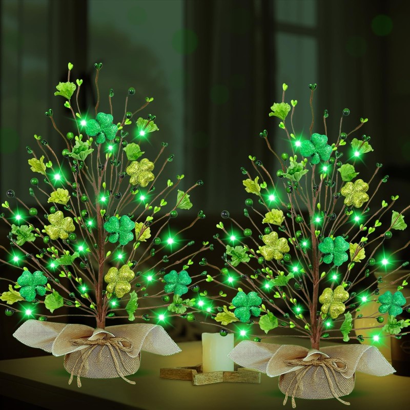 Turnmeon St. Patricks Day Decorations 2 Pack 18 Inch Lighted St. Patricks Day