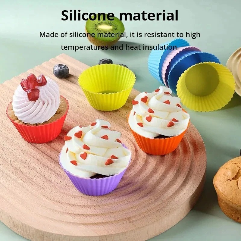 12 Silicone Cupcake Liner Reusable Baking Cups Muffin Liner Chocolate Candy Mold