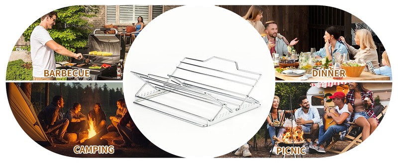 Adjustable Chicken Roasting Rack,Non-Stick Roasting and Cooling Rack, Stainless gallery