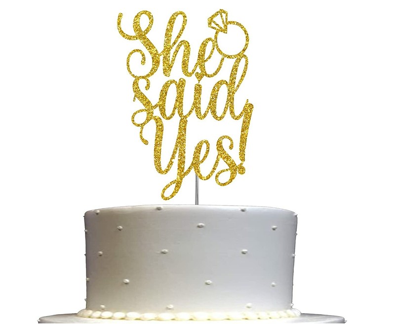 She Said Yes Cake Topper Bridal Shower Party Decorations Ideas gallery
