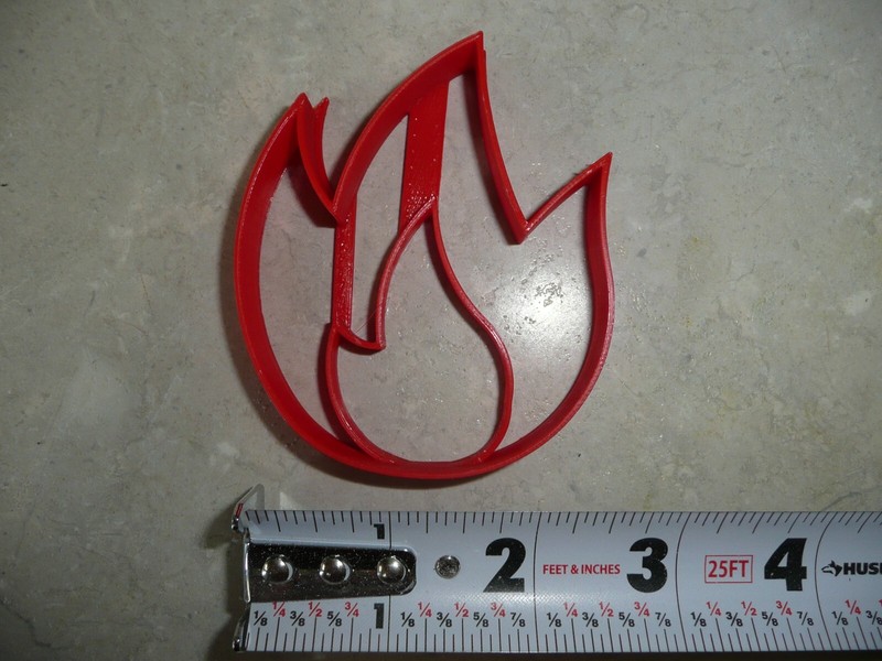 FIRE SHAPE DETAILED FLAMES BONFIRE FIREFIGHTER THEME COOKIE CUTTER USA PR5075 gallery