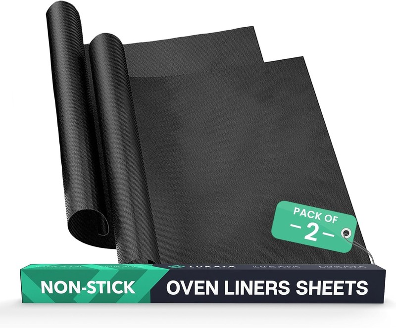 Oven Liners for Bottom of Oven – 2 Pack Large Heavy Duty Mats, 17”x25” Non-Stick