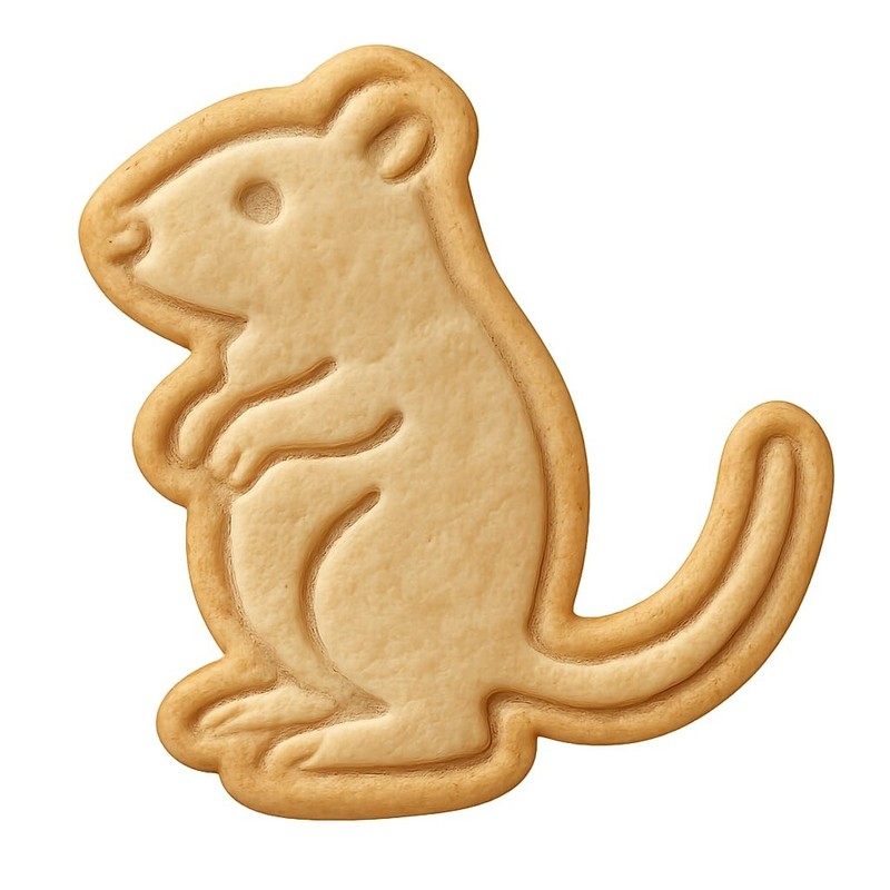 Standing Gerbil Cookie Cutter & Stamp, Fondant & Clay – 4×2.9