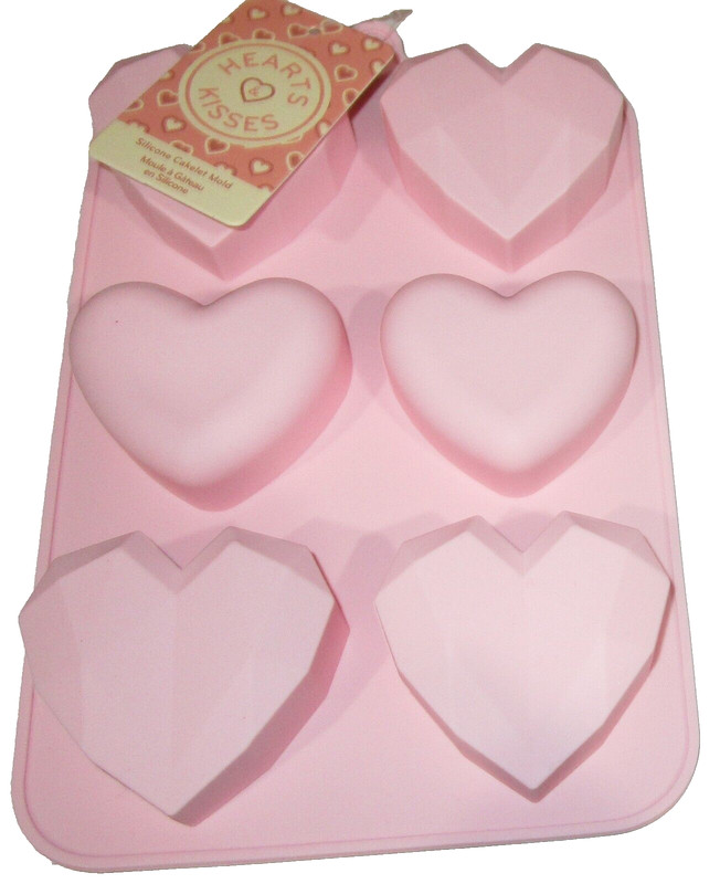VALENTINE’S DAY ~Silicone Mold ~HEARTS ~6 Cavities by Hearts & Kisses