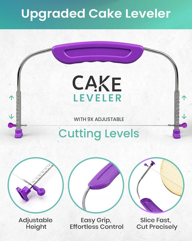 90Pcs Cake Decorating Kit with Leveler, Baking Supplies Gift Includes Cake Stand gallery