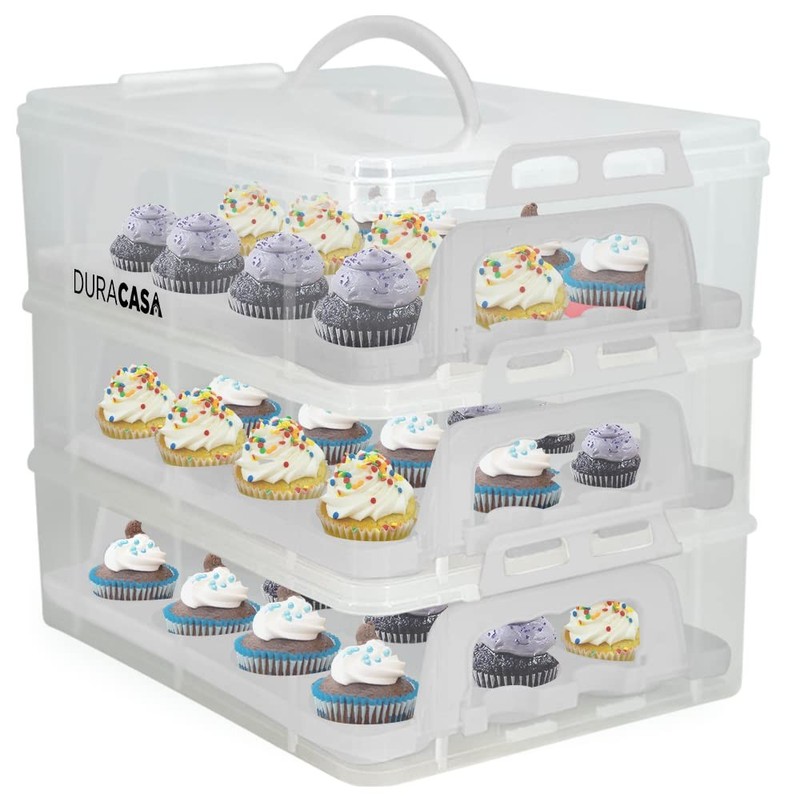Cupcake Carrier, Cupcake Holder | Premium Upgraded Model Holds Cupcakes Stead... gallery