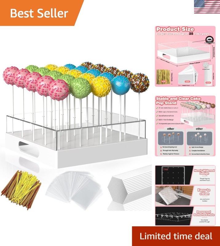 Cake Pop Stand 25 Holes Clear Display Holder for Party Wedding Birthday