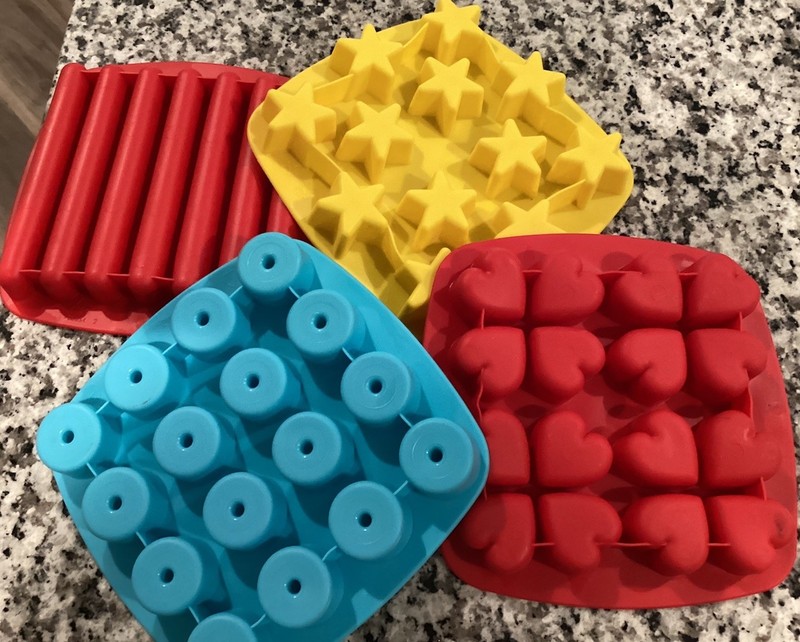 Candy and Chocolate Plastic Silicone Molds - Stars, Hearts, Circles, Long Pretz gallery
