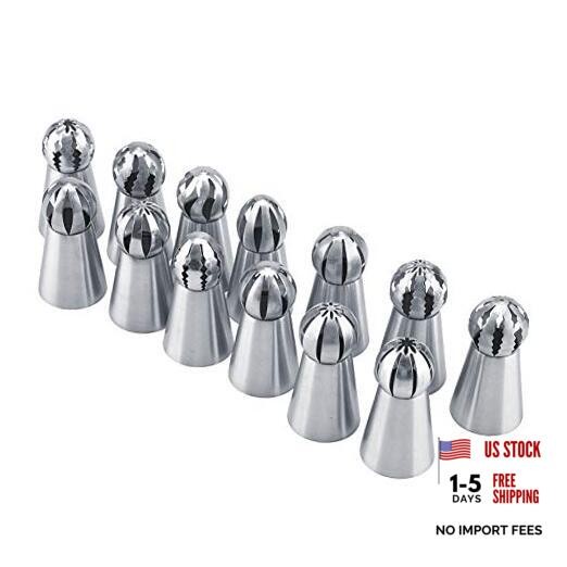 13-Piece Professional Cake Decorating Kit with Frosting Tips, Piping Bags,
