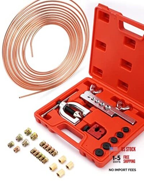 25 ft 3/16 Copper Coated Brake Line Kit (Includes 16 Fittings 3/16" Brake Lines
