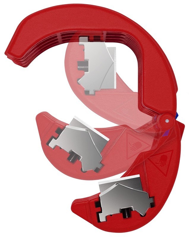 KNIPEX Tools BiX Pipe Cutter 3/4" to 2" Plastic Pipes, No Shavings gallery