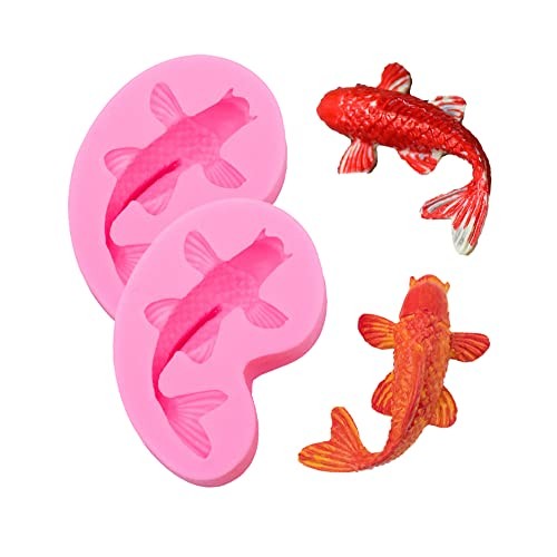 2pcs Mini Koi Fish Silicone Molds for DIY Cake Fondant Biscuit 2pcs Koi Fish gallery